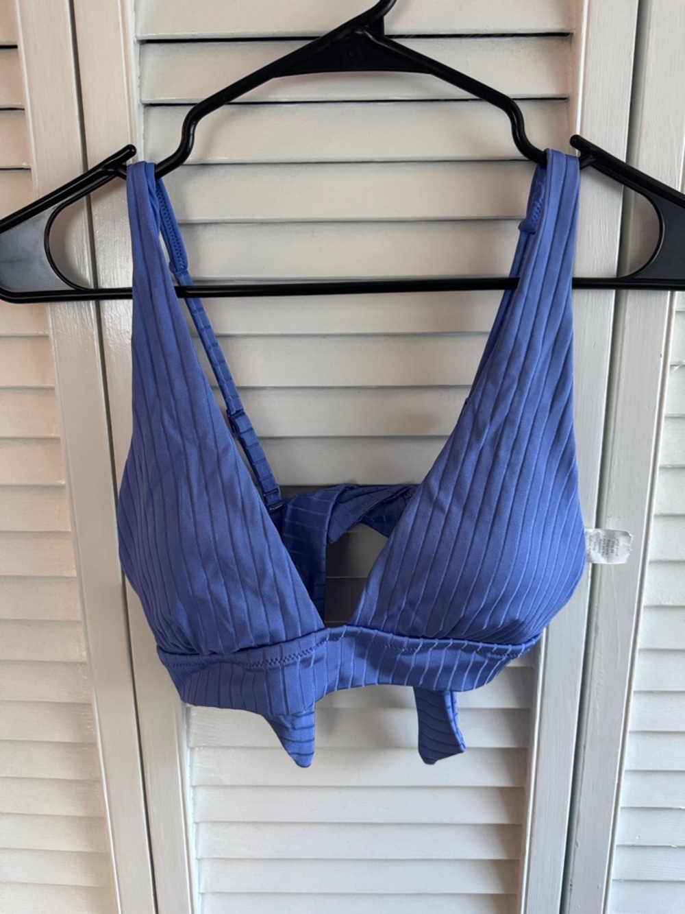 aerie Lavender Blue Ribbed Bikini Top